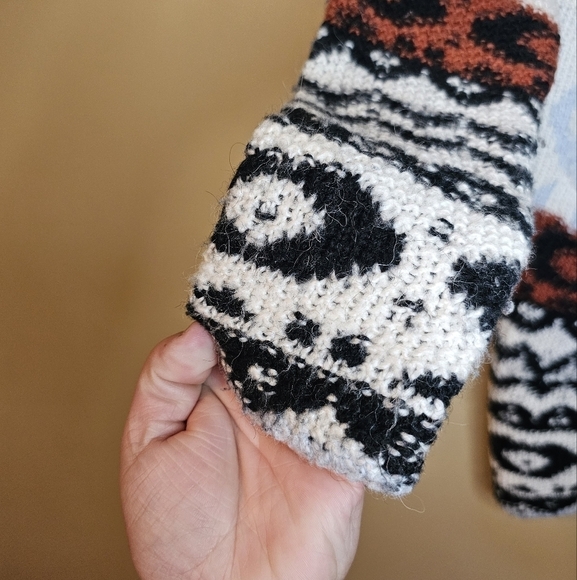 ABERCROMBIE & Fitch Wool and Alpaca blend mixed print sweater Size Small - Picture 3 of 9